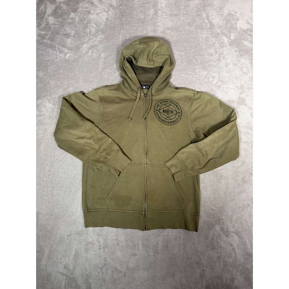 The North Face Fine Alpine Equipment Hoodie Mens M Olive Full Zip Berkeley
